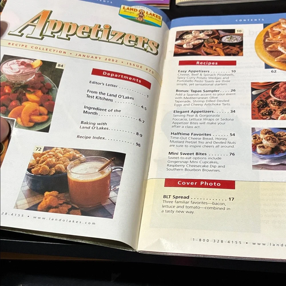 Vintage set of Land O Lakes cookbook magazines full of recipes